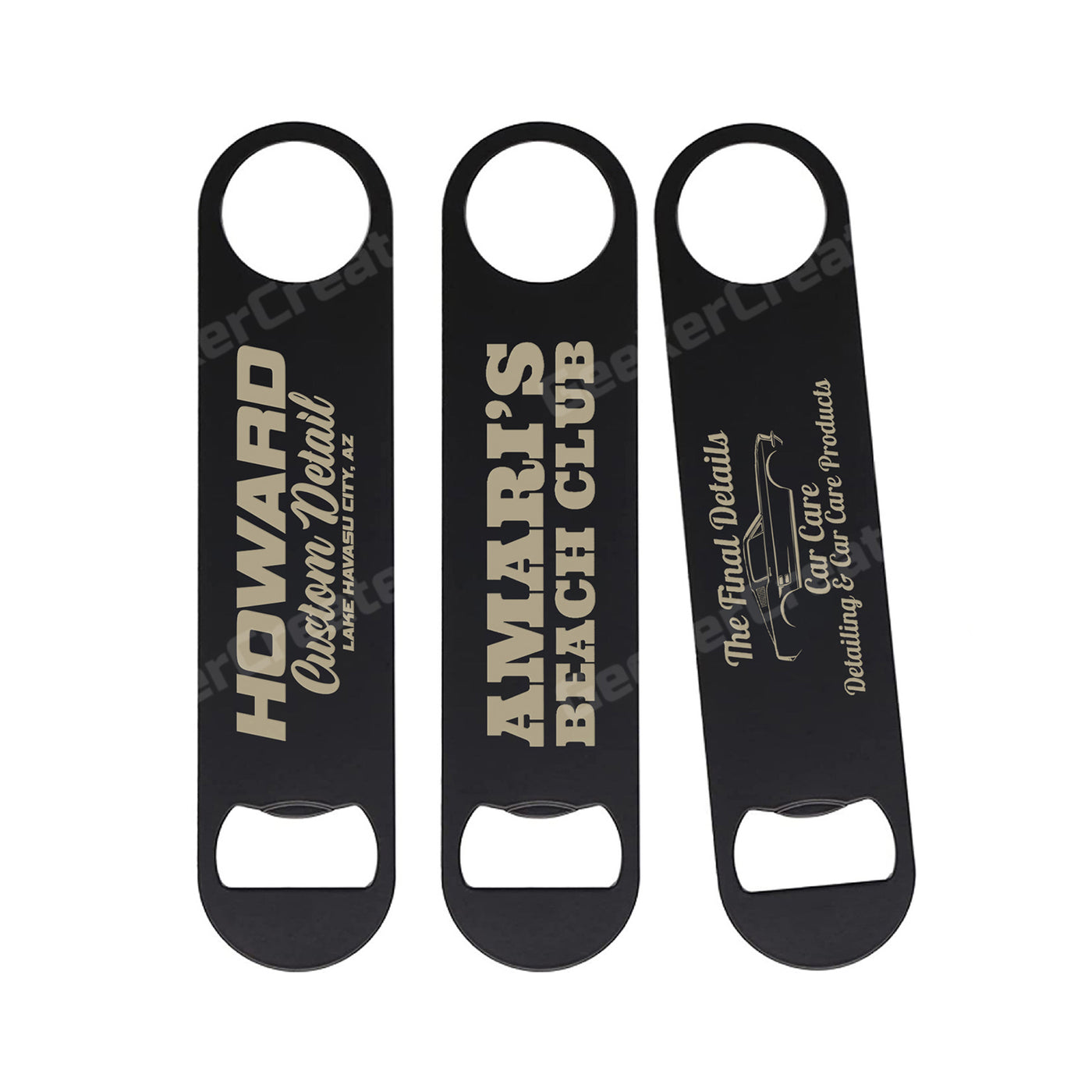 Custom Paddle Stainless Steel Bottle Opener Laser Engraved Beer Opener