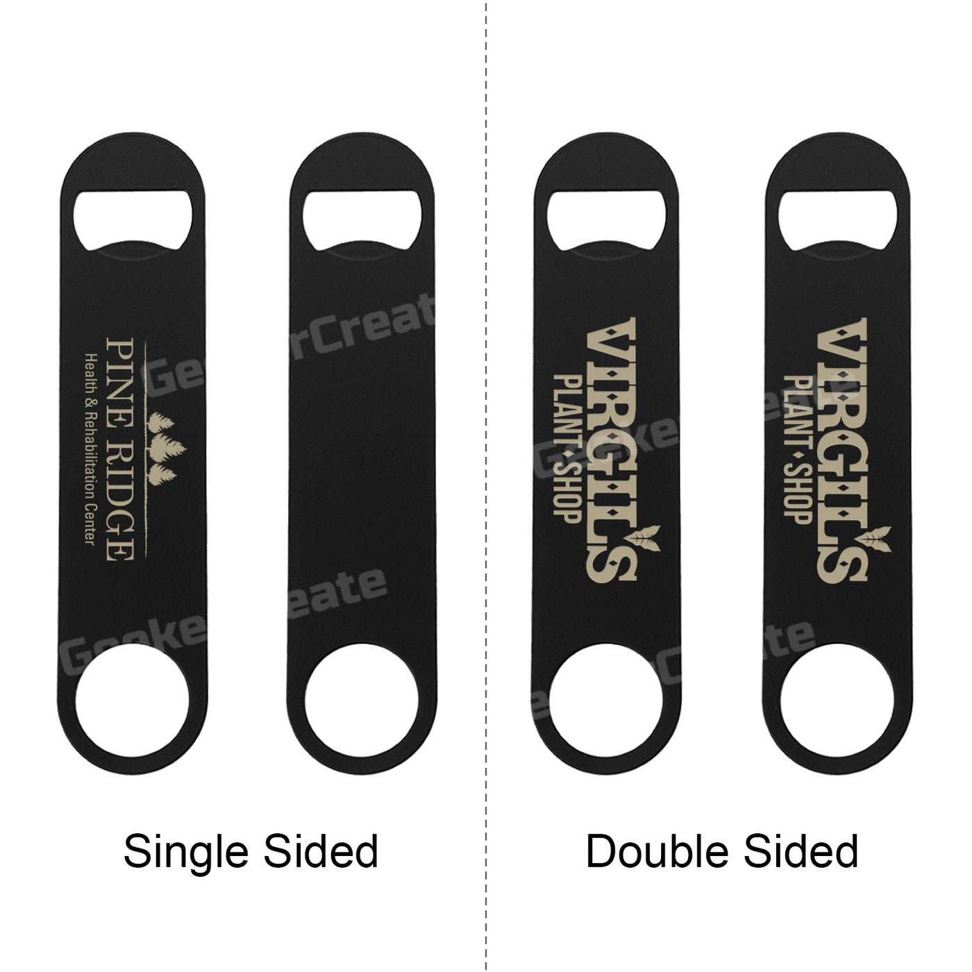 Custom Paddle Stainless Steel Bottle Opener Laser Engraved Beer Opener