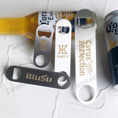 Custom Paddle Stainless Steel Bottle Opener Laser Engraved Beer Opener