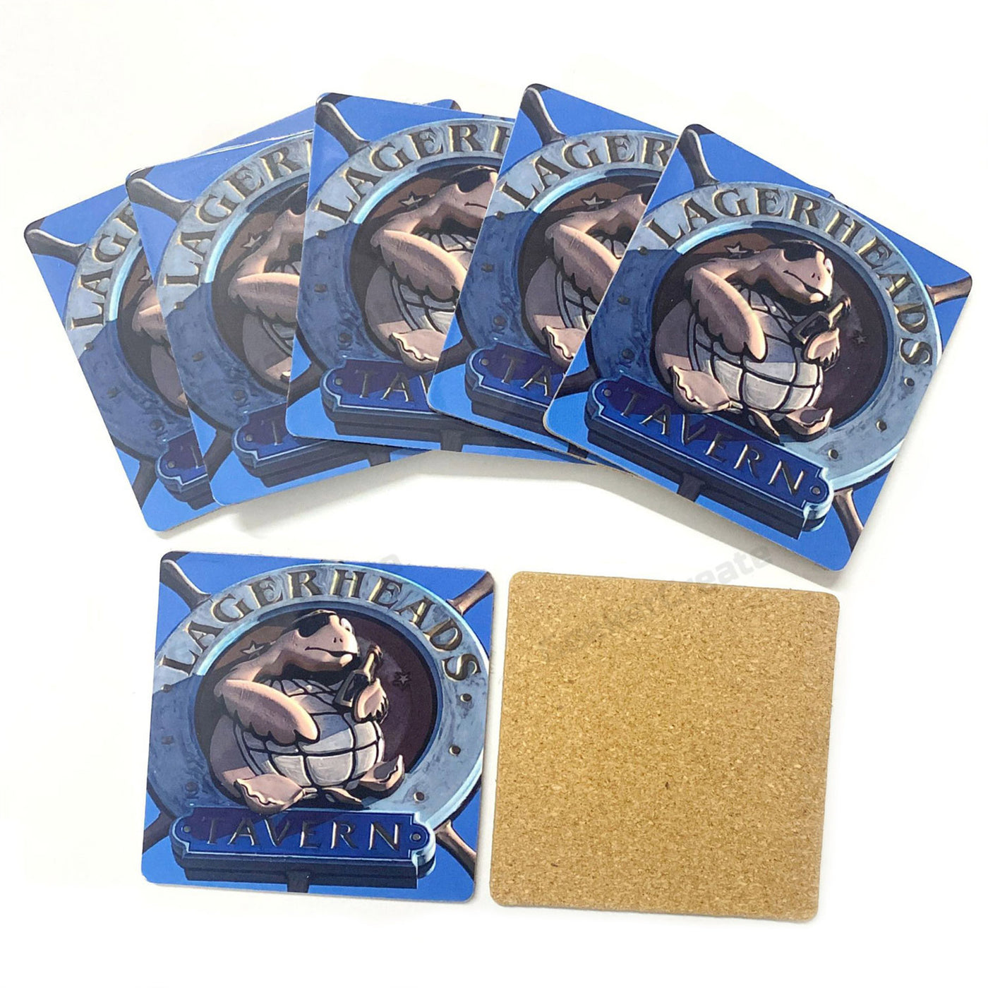 Custom Printed Cork-Back MDF Coasters Round Square Drink Table Mat