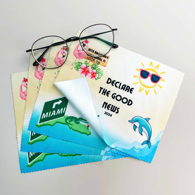 Custom All Purpose Microfiber Cleaning Cloth Printed Lens Glasses Wipe