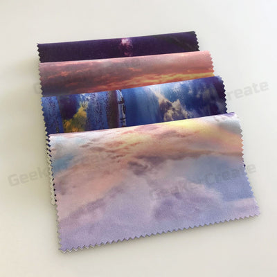 Custom Printed Microfiber Suede Lens Cleaning Cloth Eyeglasses Screen Wipe