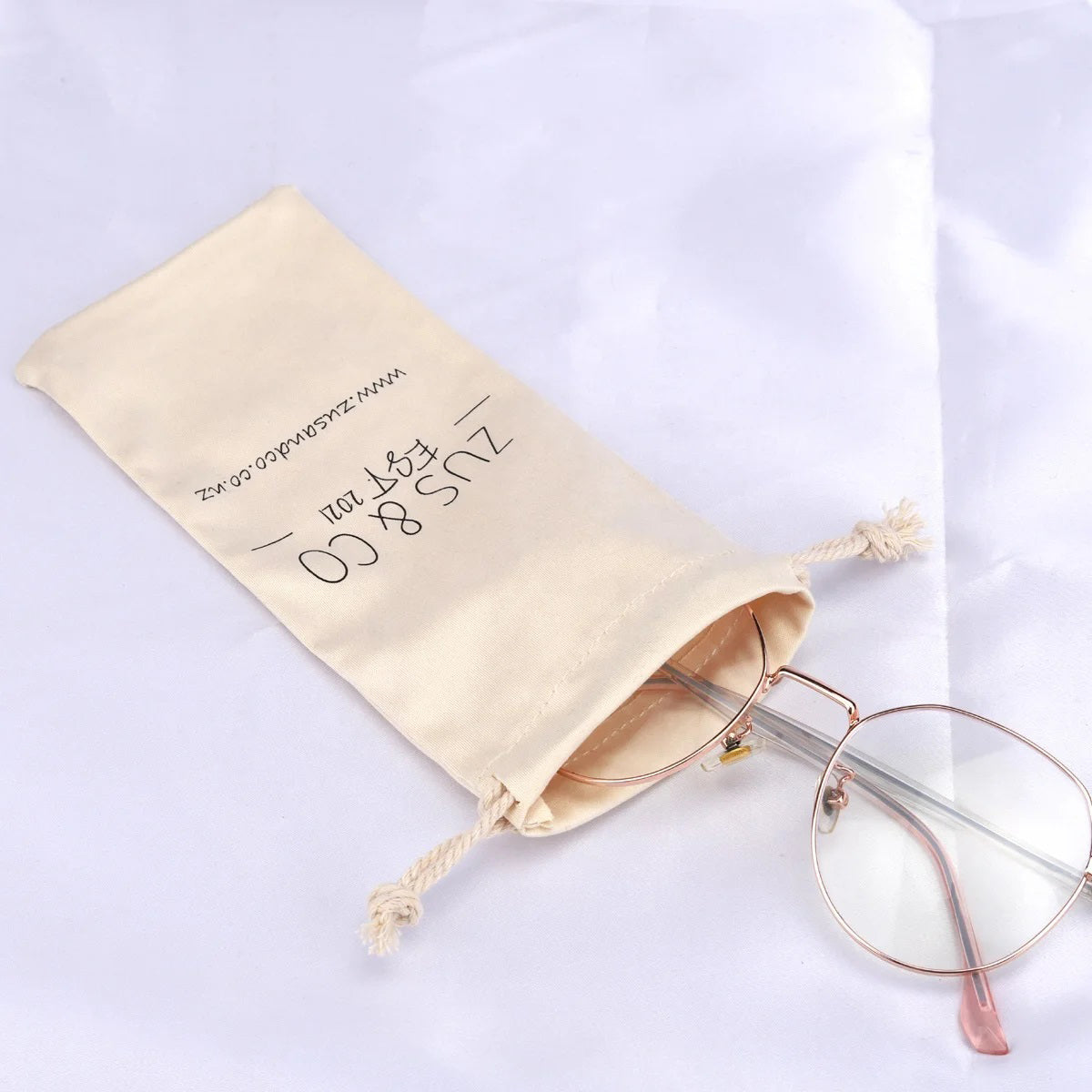 Custom Microfiber Sunglasses Drawstring Pouch Gift Storage Package Bag