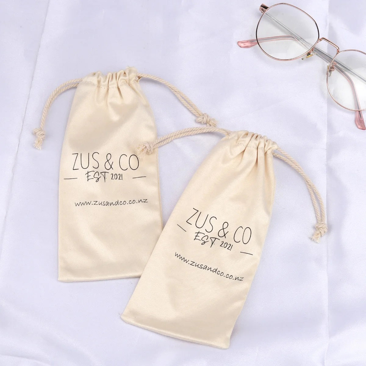 Custom Microfiber Sunglasses Drawstring Pouch Gift Storage Package Bag