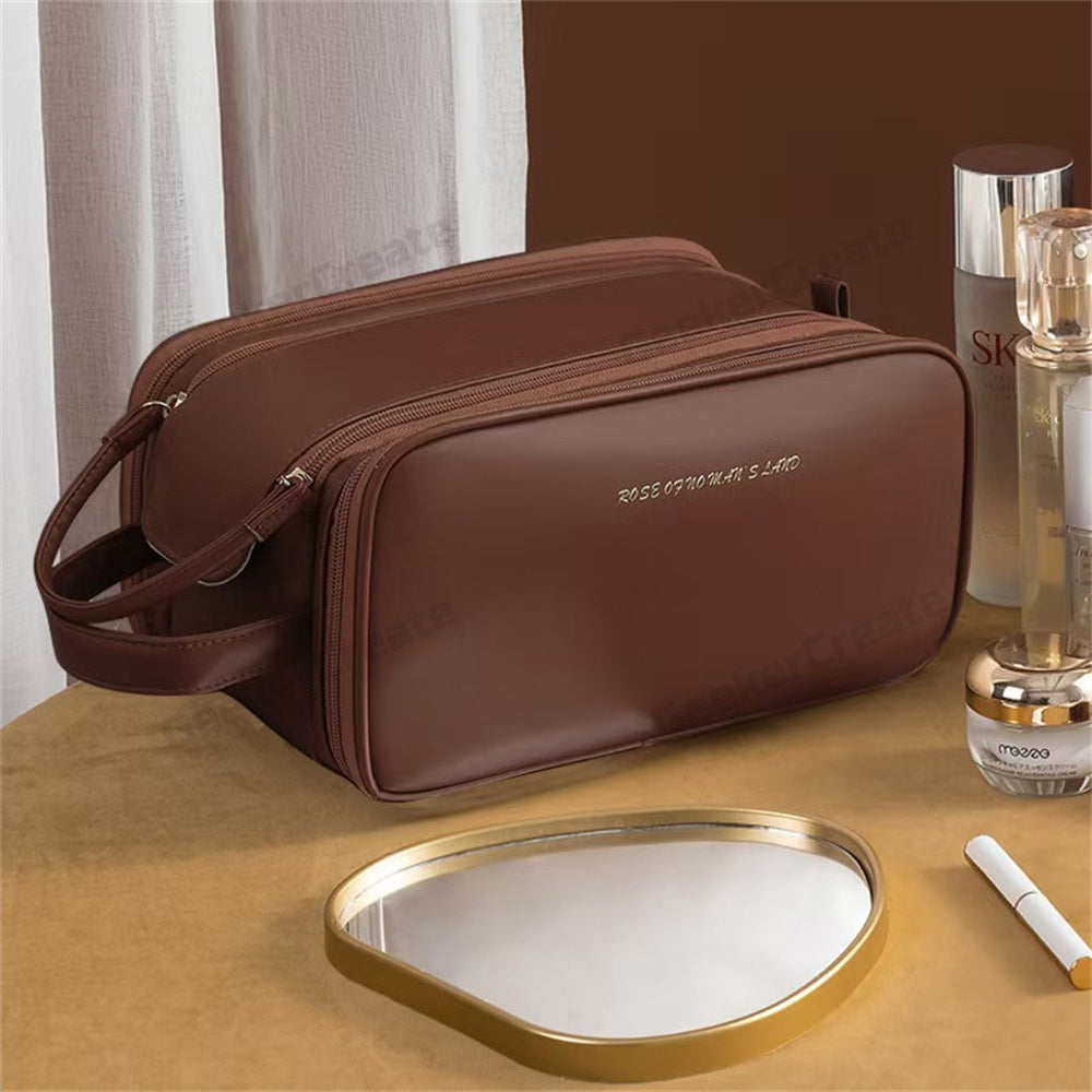 Custom Luxurious PU Cosmetic Bag Makeup Toiletry Bag Travel Organizer