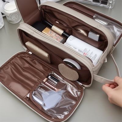 Custom Luxurious PU Cosmetic Bag Makeup Toiletry Bag Travel Organizer
