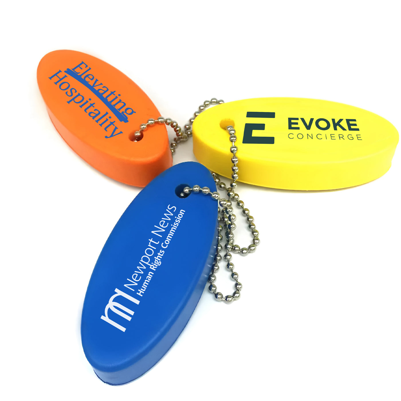 Custom Promotional PU Foam Oval Floating Boat Keychain For Giftaways