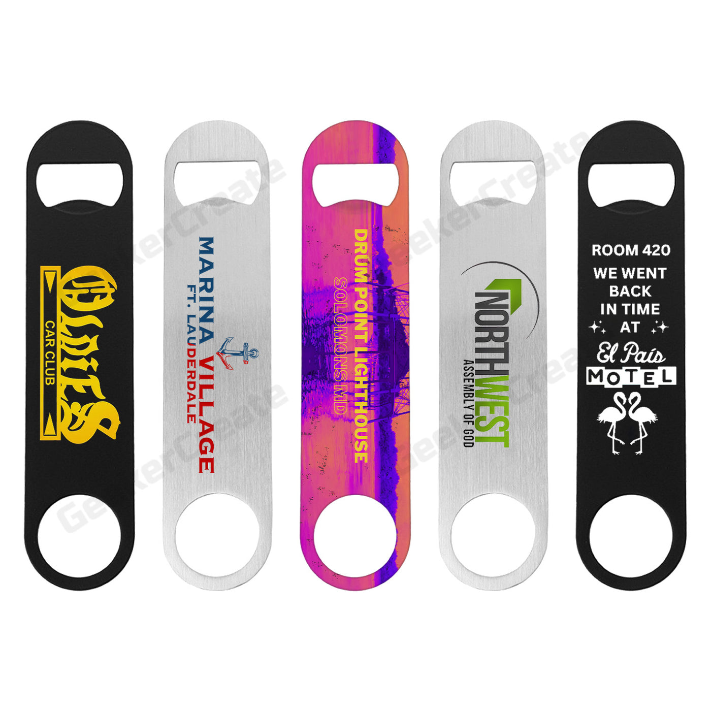 Custom Paddle Stainless Steel Bottle Opener Printed Bar Beer Opener