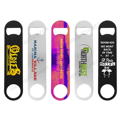 Custom Paddle Stainless Steel Bottle Opener Printed Bar Beer Opener