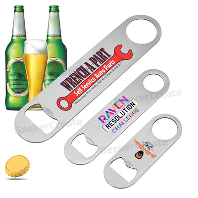 Custom Paddle Stainless Steel Bottle Opener Printed Bar Beer Opener