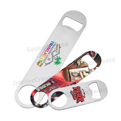 Custom Paddle Stainless Steel Bottle Opener Printed Bar Beer Opener