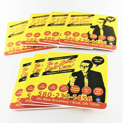 Custom Logo Printed Pulpboard Coasters for Weddings & Business Events