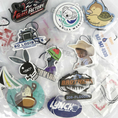 Custom Air Fresheners Fragrance Paper with your logo image for business promo event giveaways