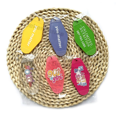 Custom logo key tag, various color keychain with your company logo, wholesale giveaways item for promotion