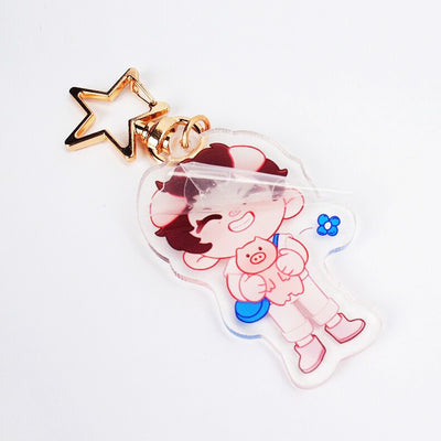 Custom Clear Acrylic Keychains-Full Color Pringting-2+2mm Thickness