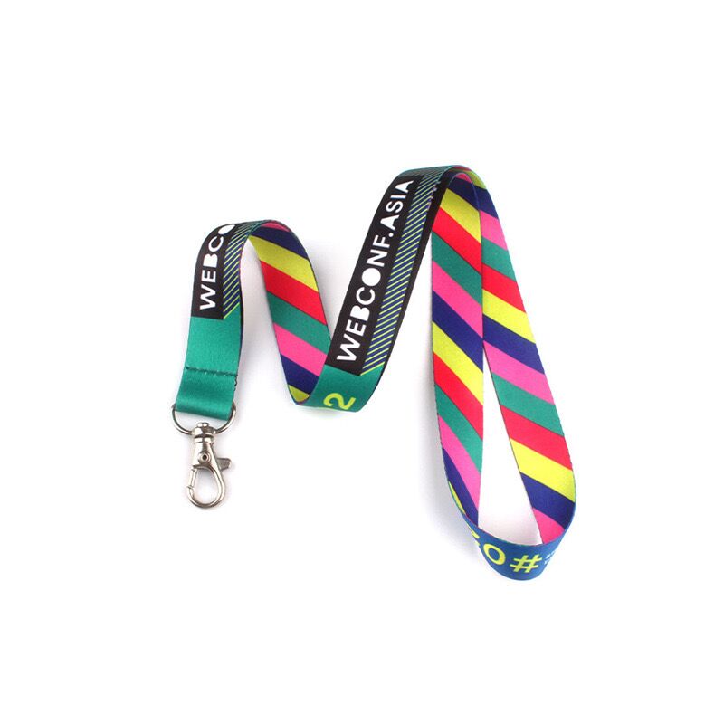 Custom Full Color Dye Dublimation Lanyards For Luggage Tag and ID Card