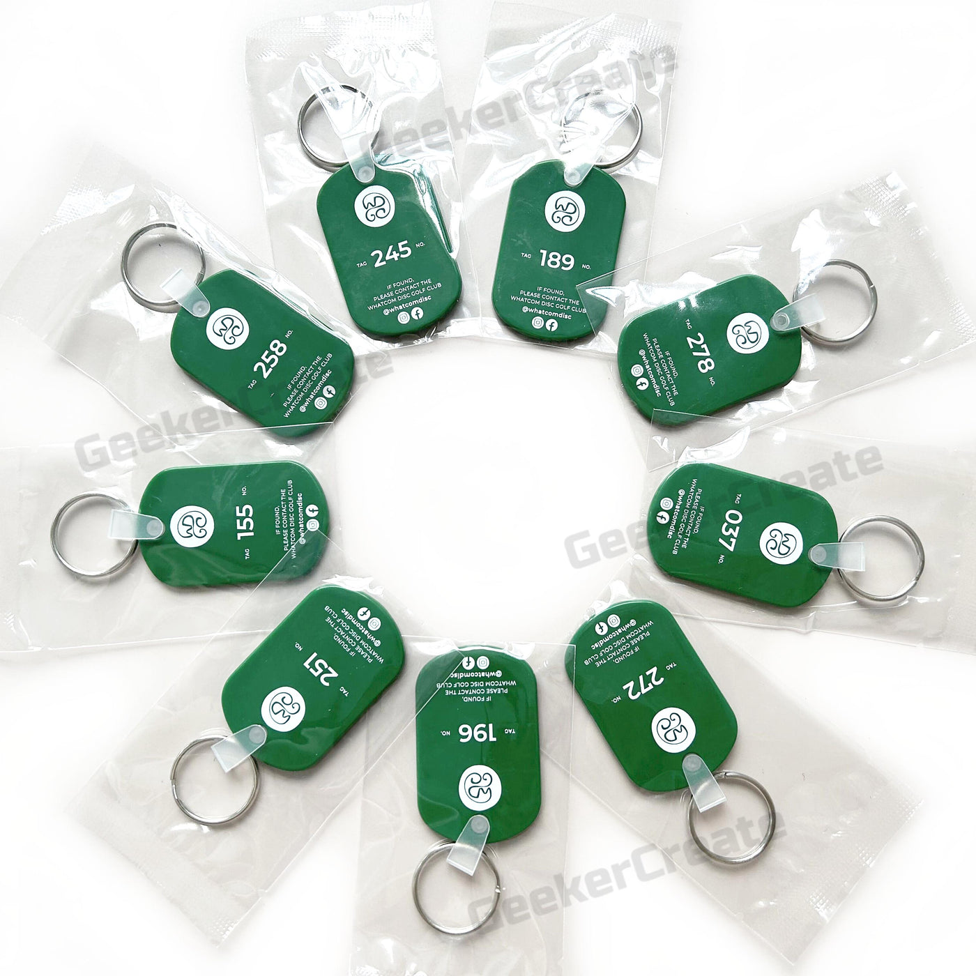 100pcs Custom Logo Printing Soft PVC Keychains Plastic Key tag For Business Giveaway Gifts