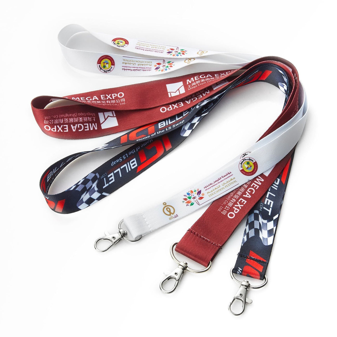 Custom Full Color Dye Dublimation Lanyards For Luggage Tag and ID Card