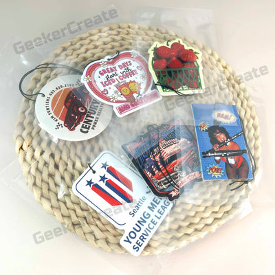 Custom Air Fresheners Car Hanging Scente Paper Freshener With Logo For Business