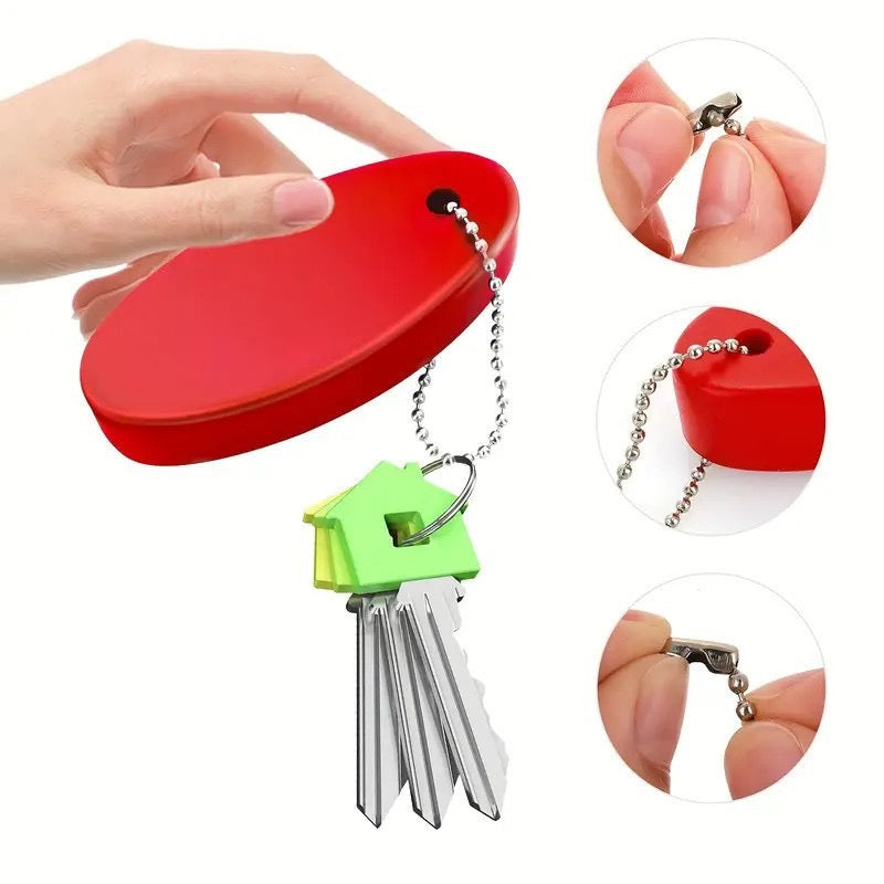 Custom Promotional PU Foam Oval Floating Boat Keychain For Giftaways