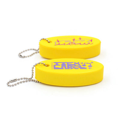 Custom Promotional PU Foam Oval Floating Boat Keychain For Giftaways