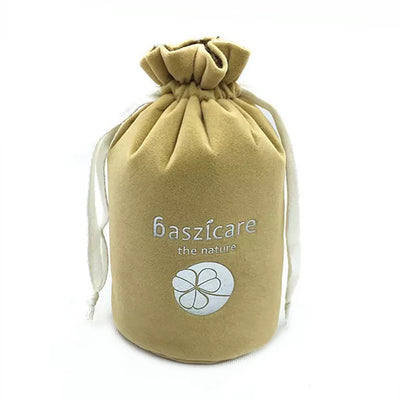 Custom Round Bottom Velvet Drawstring Pouch Cosmetic Gift Packing Bag