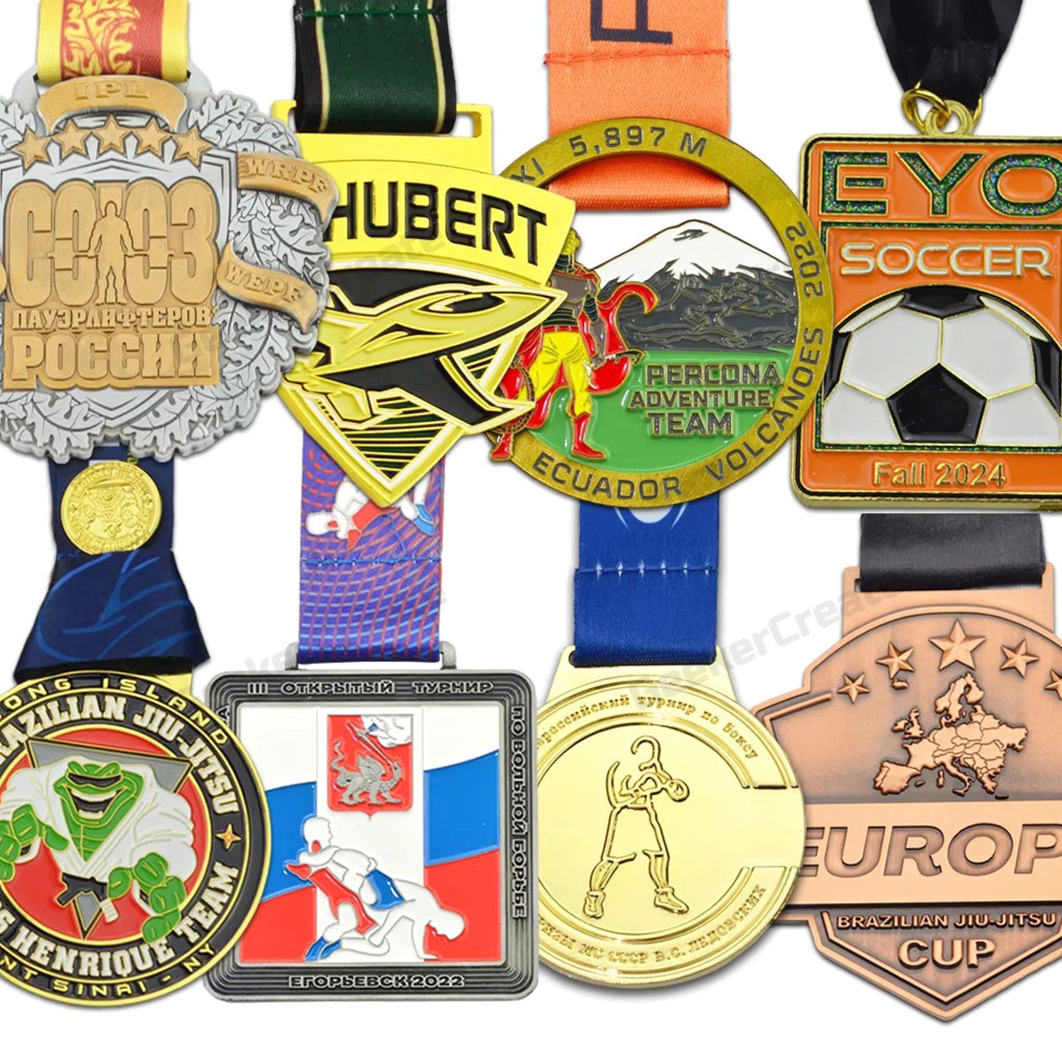 Custom 2D Soft Enamel Medal Sports Awards Corporate Recognition Medals