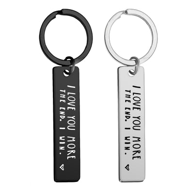 Bulk Custom Logo Engraved Stainless Steel Keychain Metal Key Ring