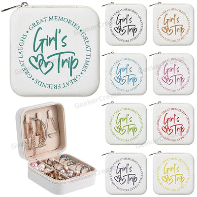 Custom Travel Jewelry Organizer Box PU Leather Storage Bag for Women