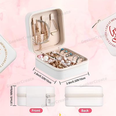 Custom Travel Jewelry Organizer Box PU Leather Storage Bag for Women