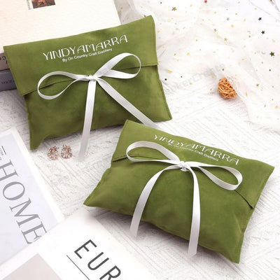 Custom Logo Printed Velvet Jewelry Pouch Envelope Gift Bag Package Bag