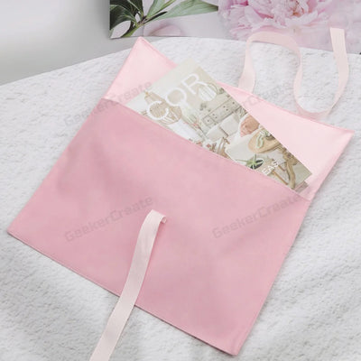 Custom Logo Printed Velvet Jewelry Pouch Envelope Gift Bag Package Bag