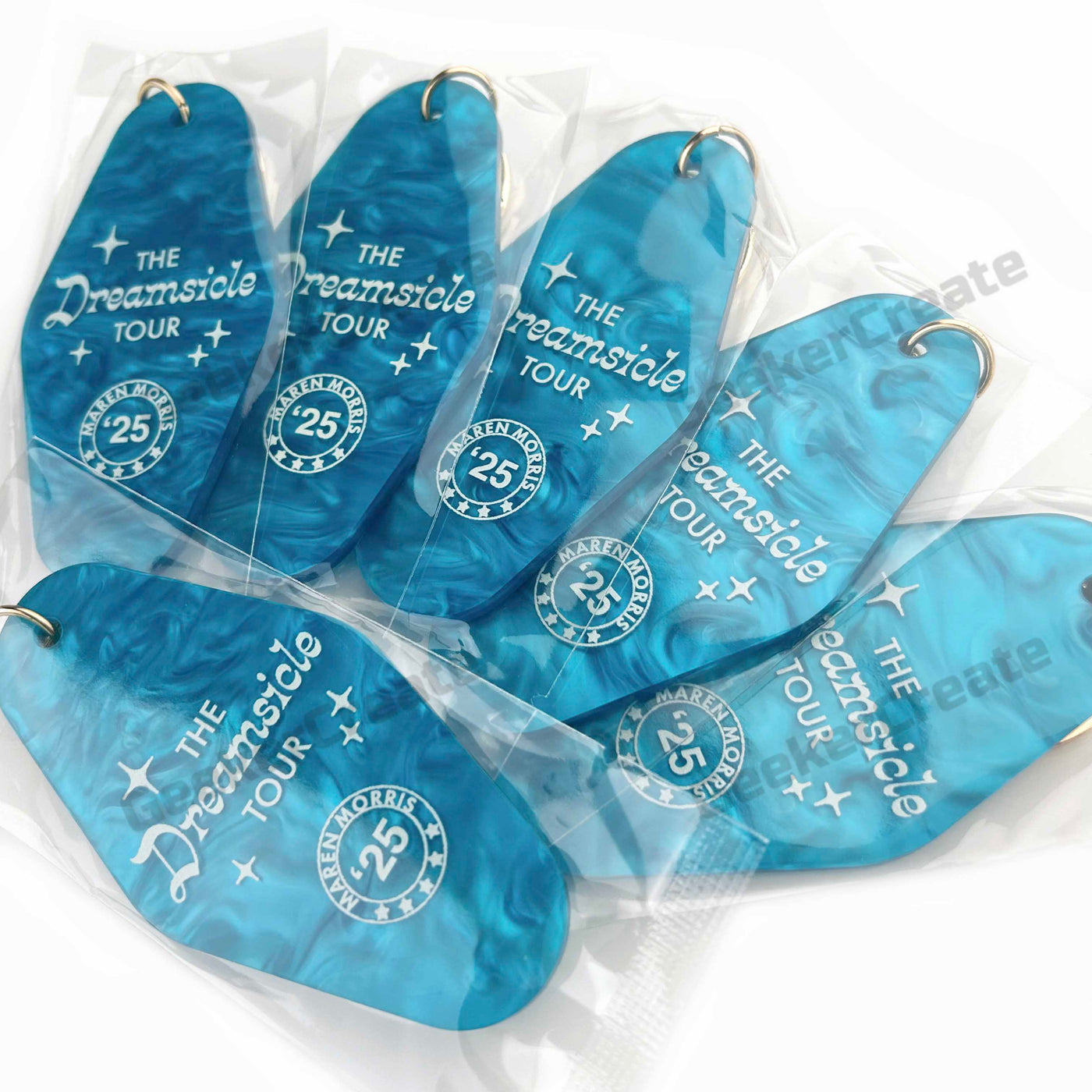 Custom Vintage Acrylic Keychains Glitter Motel Keytag with Your Logo