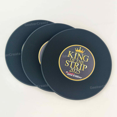 Custom Retro Vinyl Record Coaster Soft Plastic Coaster for Music Lover