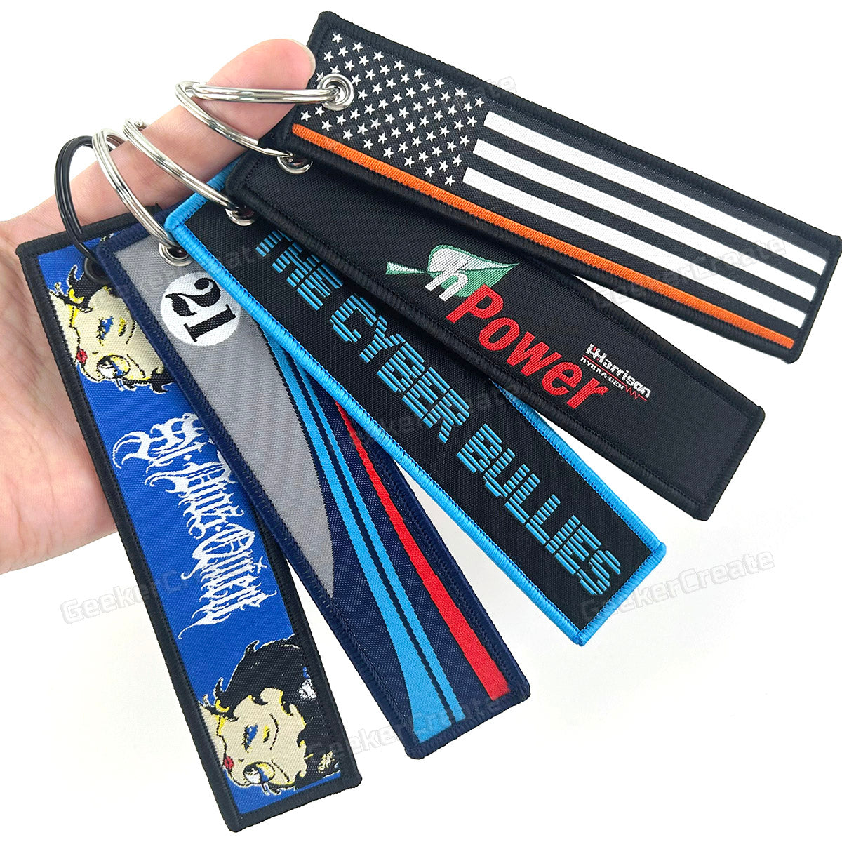 Custom Jet Tag Woven Remove Before Flight Key Tag Patch Keychains ...