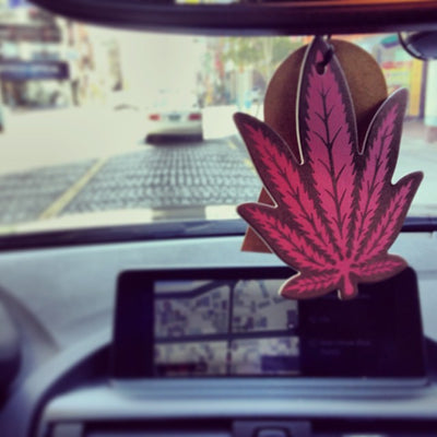 Custom air freshener for weed store business promotional. You can print your logo, slogan, phone number, email, QR code on the car freshener.
