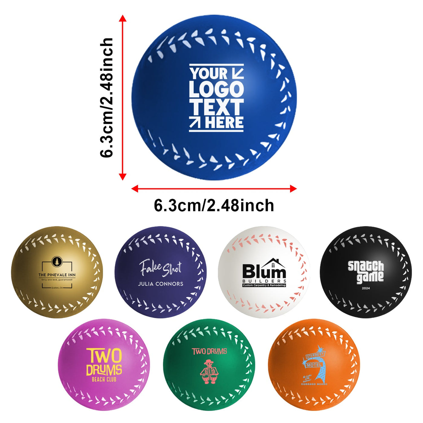 Custom Printed Baseball Stress Relievers Sports Toys With Your Logo