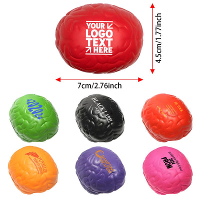 Custom Logo Brain Stress Reliever Promo Giant Brain Squeeze Toy Ball