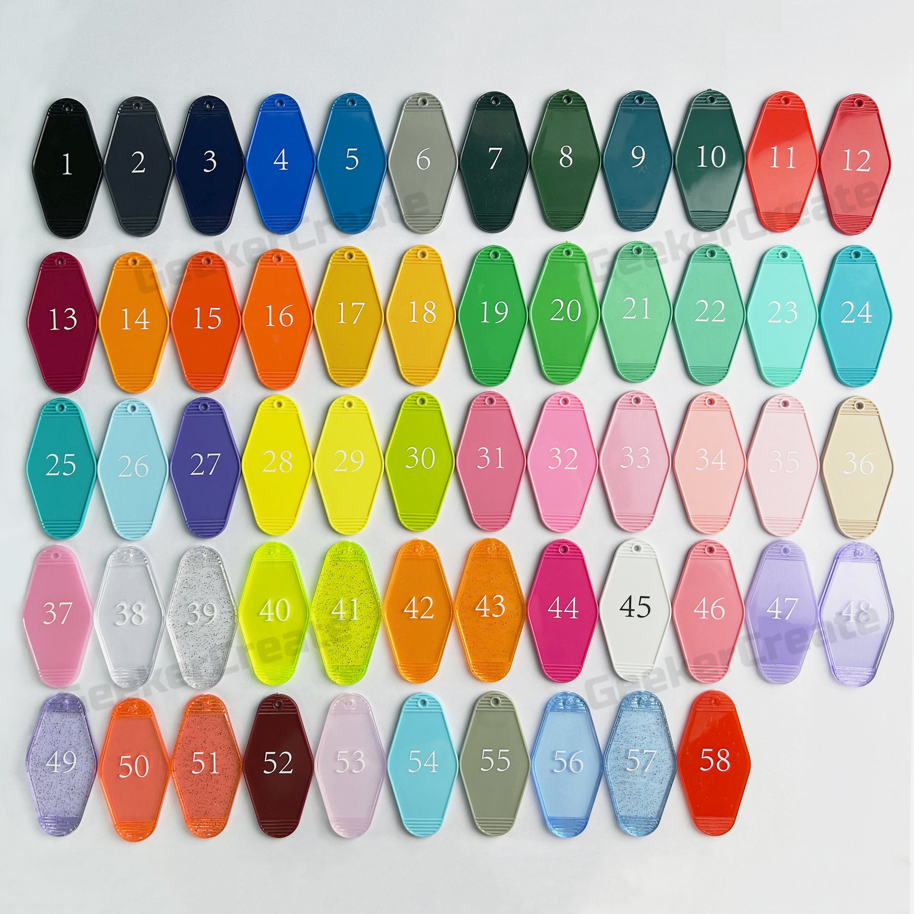 Custom Gold Foil Stamped Vintage Plastic Hotel Motel Key Tag Keychains ...