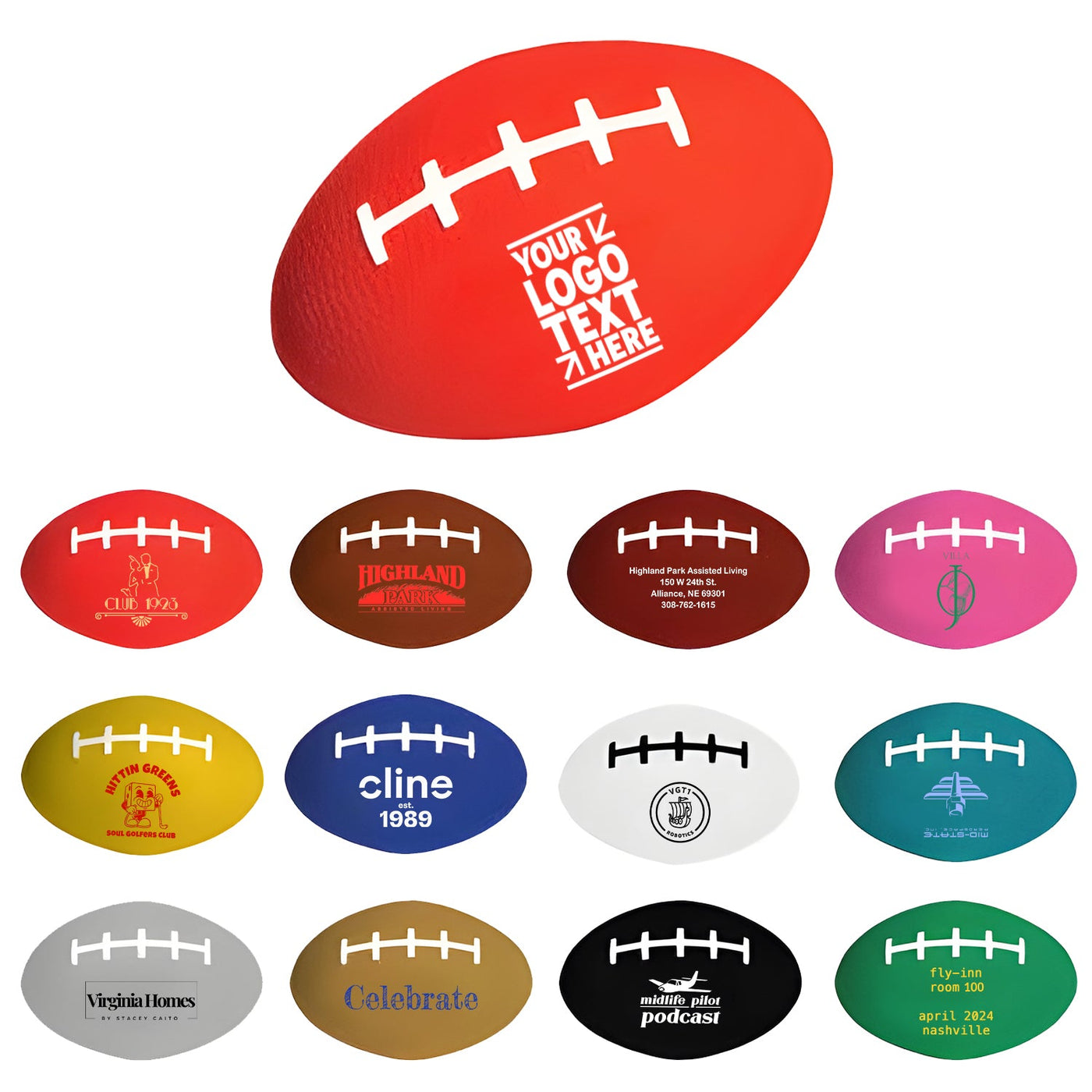 Personalized Stress Sports Ball Football Stress Relievers Toy For Gift