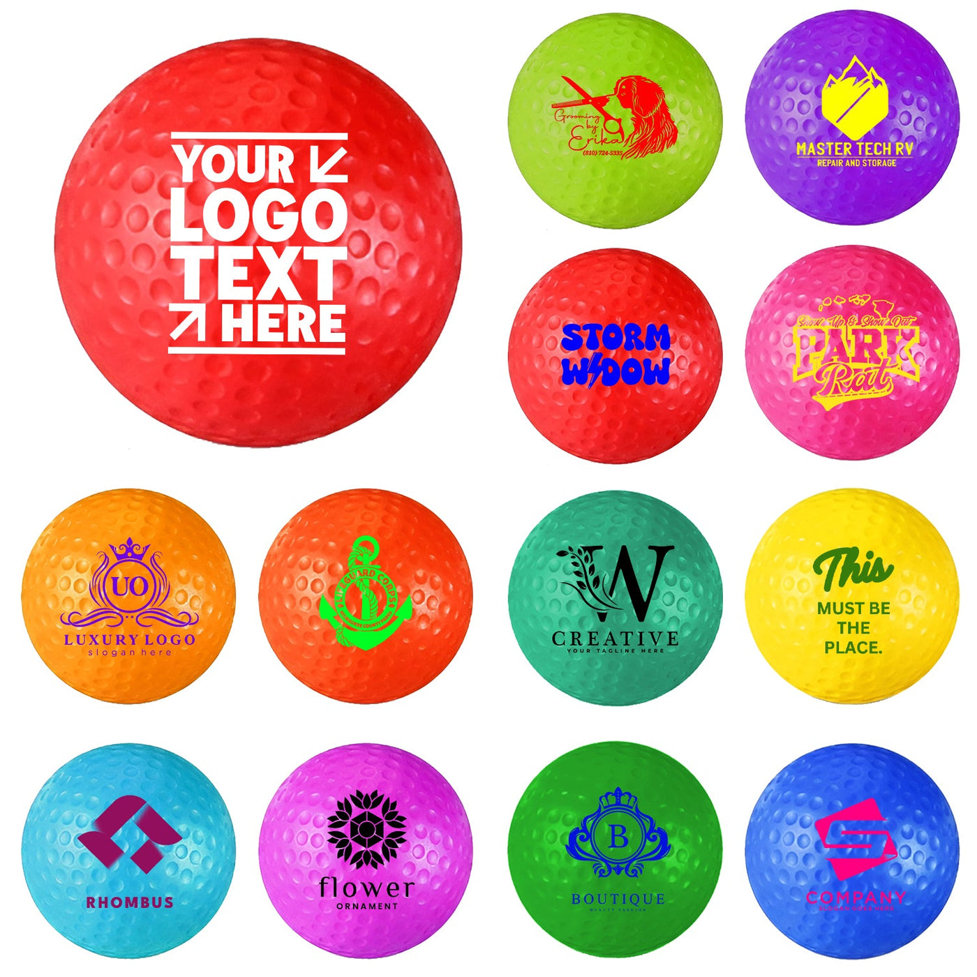 Wholesale Custom Promo Golf Ball Stress Reliever Sport Foam Toy Ball