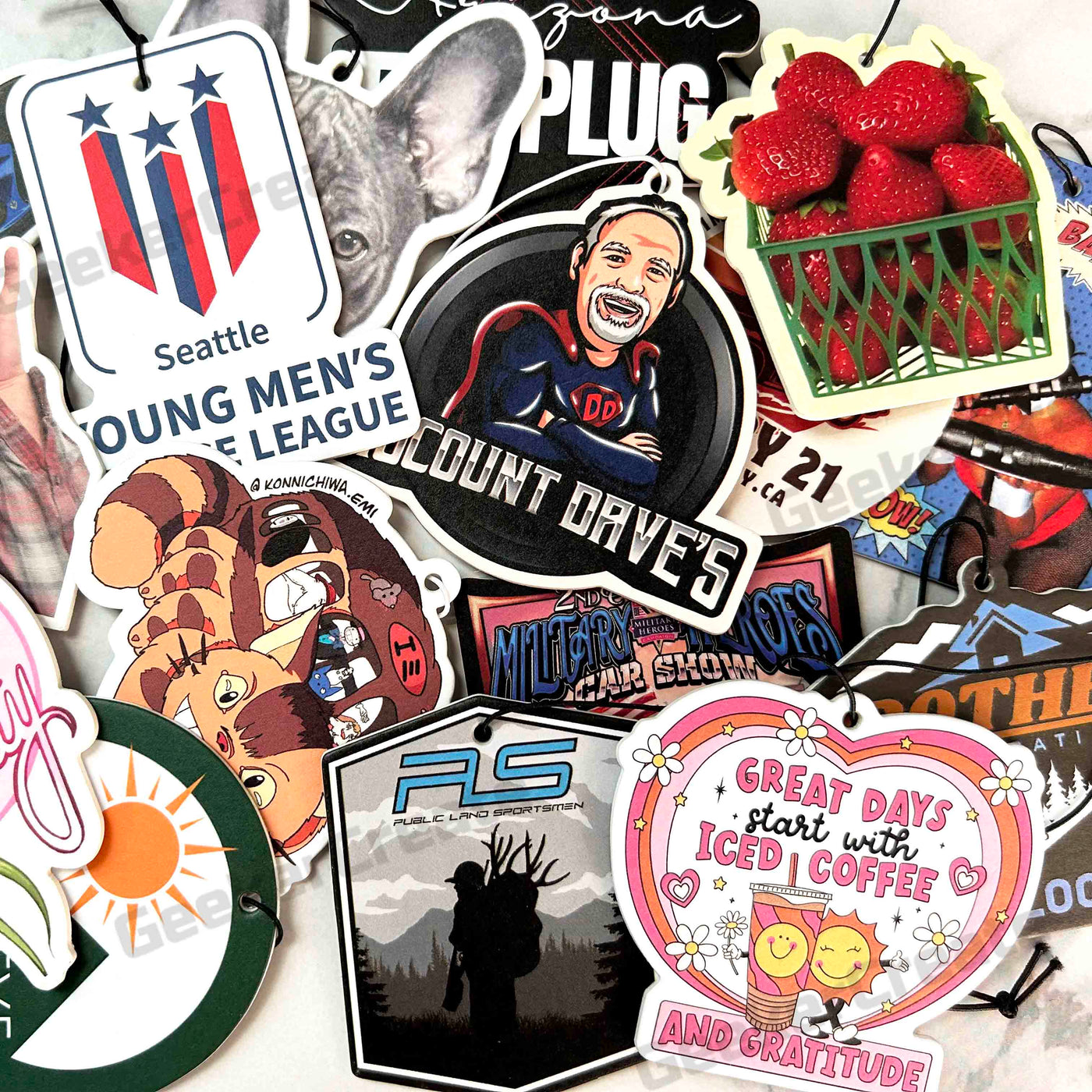 Custom Air Fresheners Car Hanging Scented Paper Freshener With Logo For Business