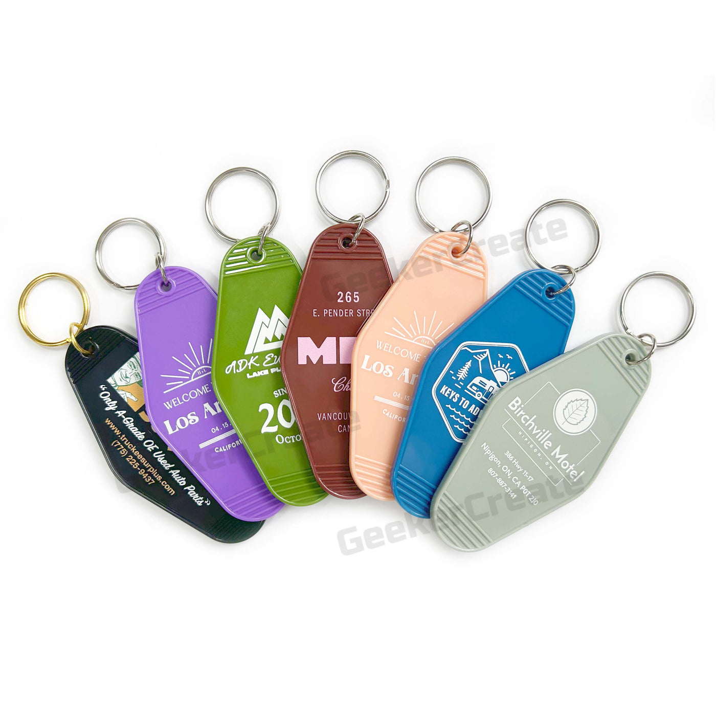 plastic hotel keychain