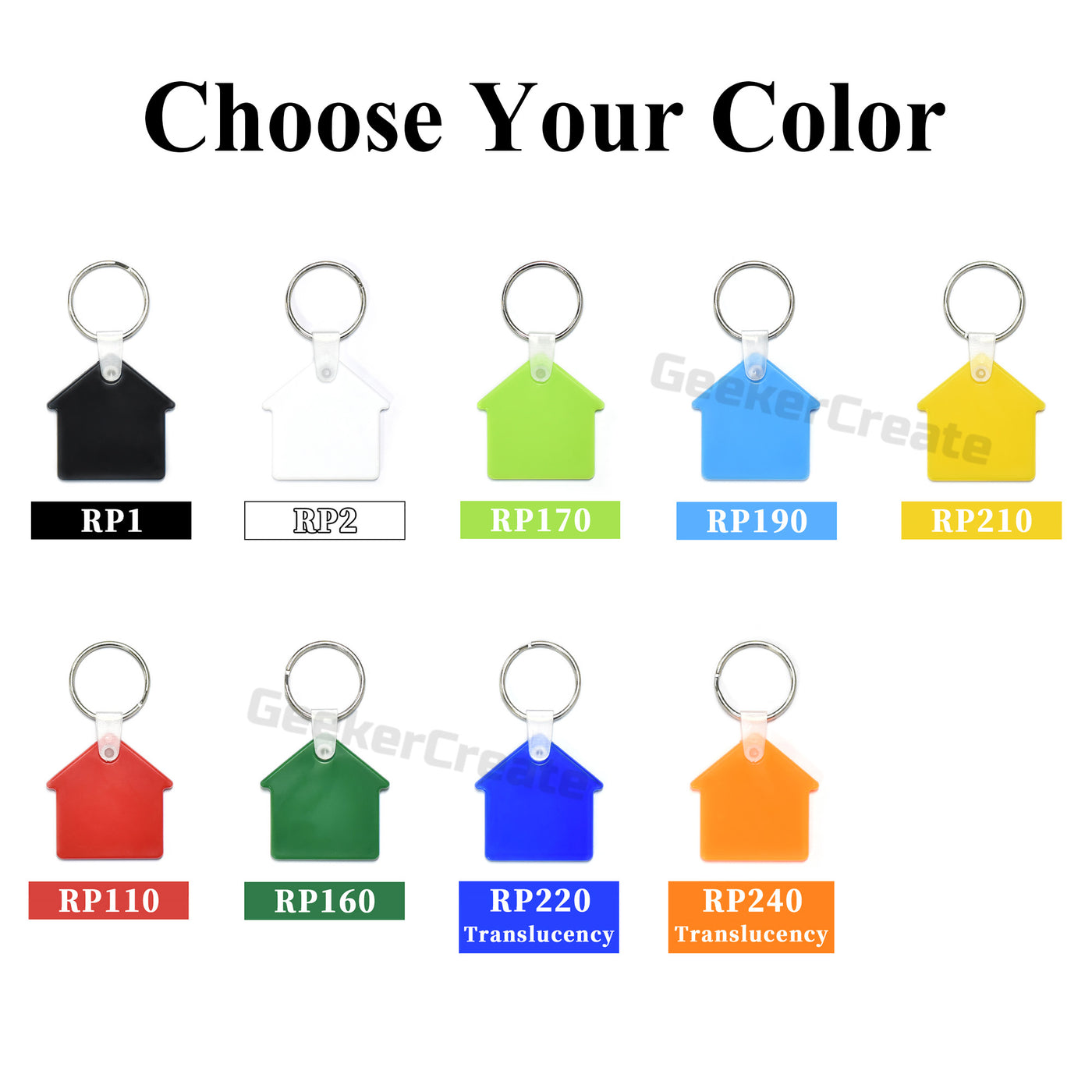 Custom House Shape Soft Key Tag Promotional Printed PVC Clear Keychain