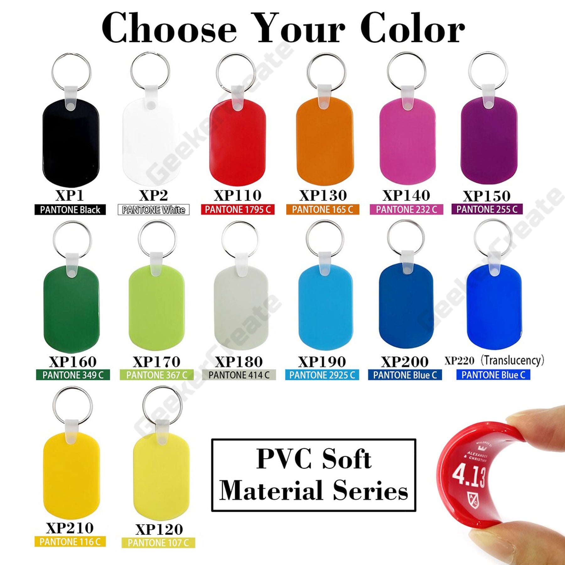 Custom Full Color Printed Oval Keychains Soft PVC Squeezable Key Tag ...