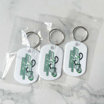 Custom Full Color Printed Oval Keychains Soft PVC Squeezable Key Tag