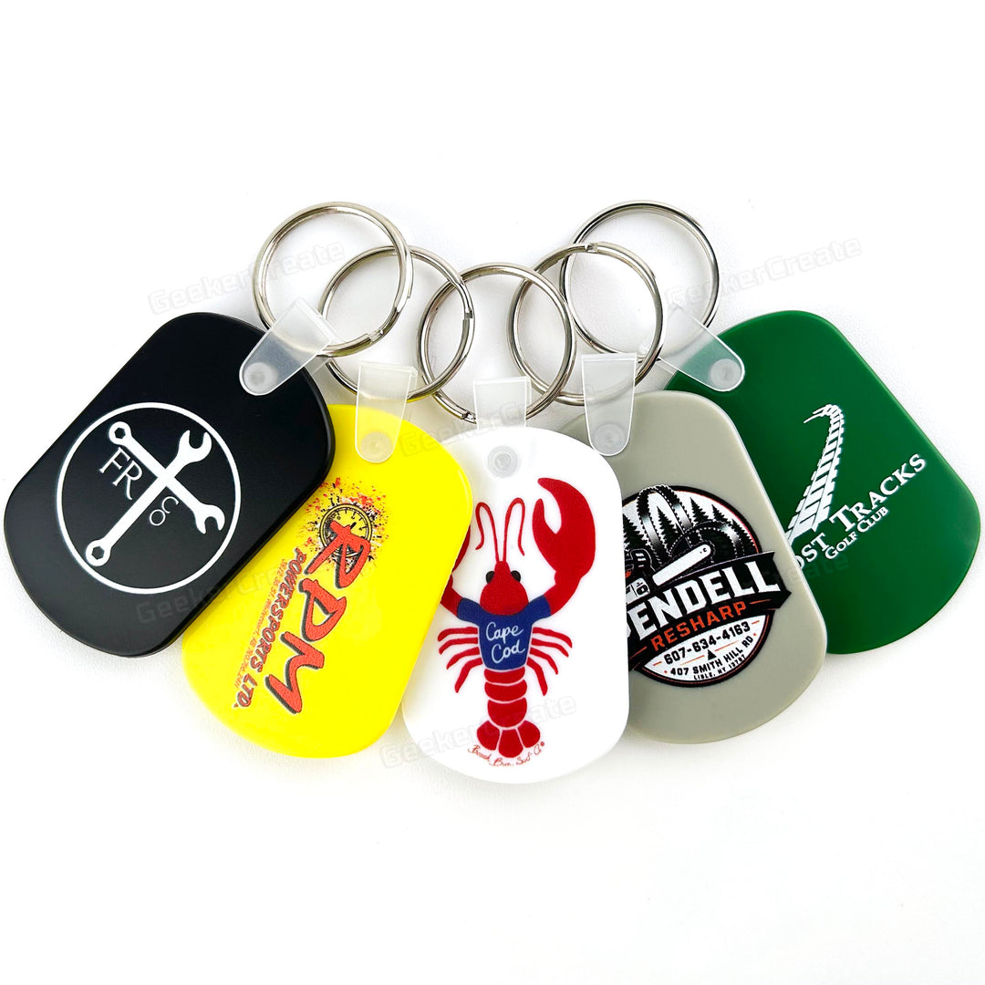 Custom Full Color Printed Oval Keychains Soft PVC Squeezable Key