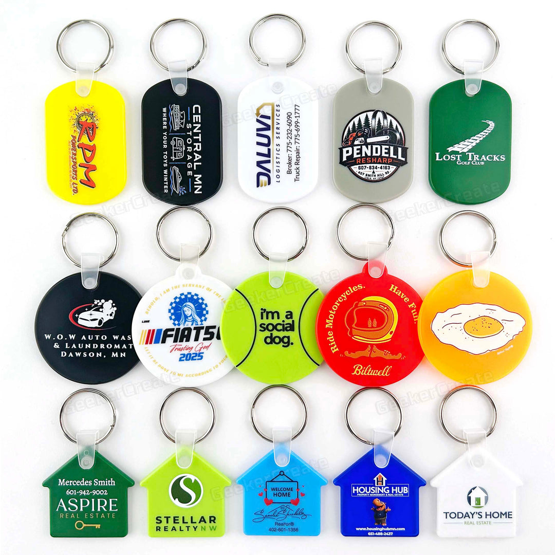 Custom Full Color Printed Oval Keychains Soft PVC Squeezable Key