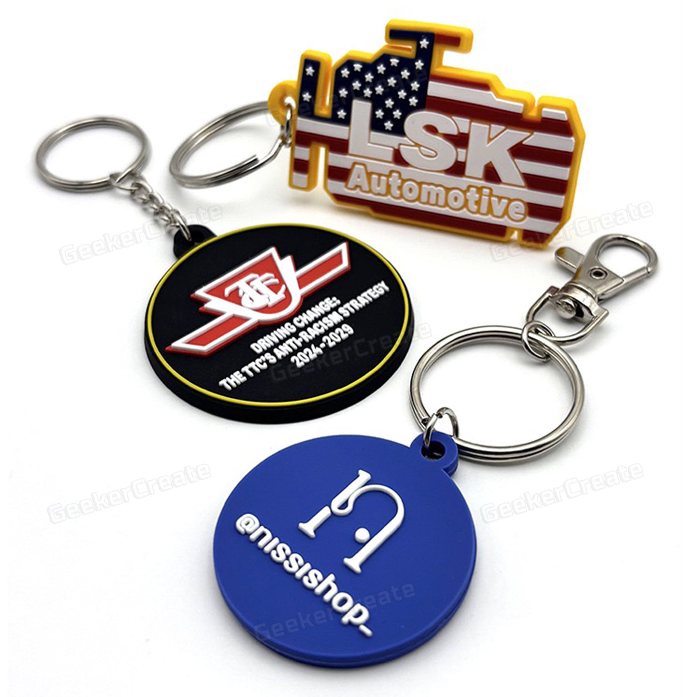 Custom Logo Rubber Keychain 2D Promotional PVC Keyring for Giveaways ...