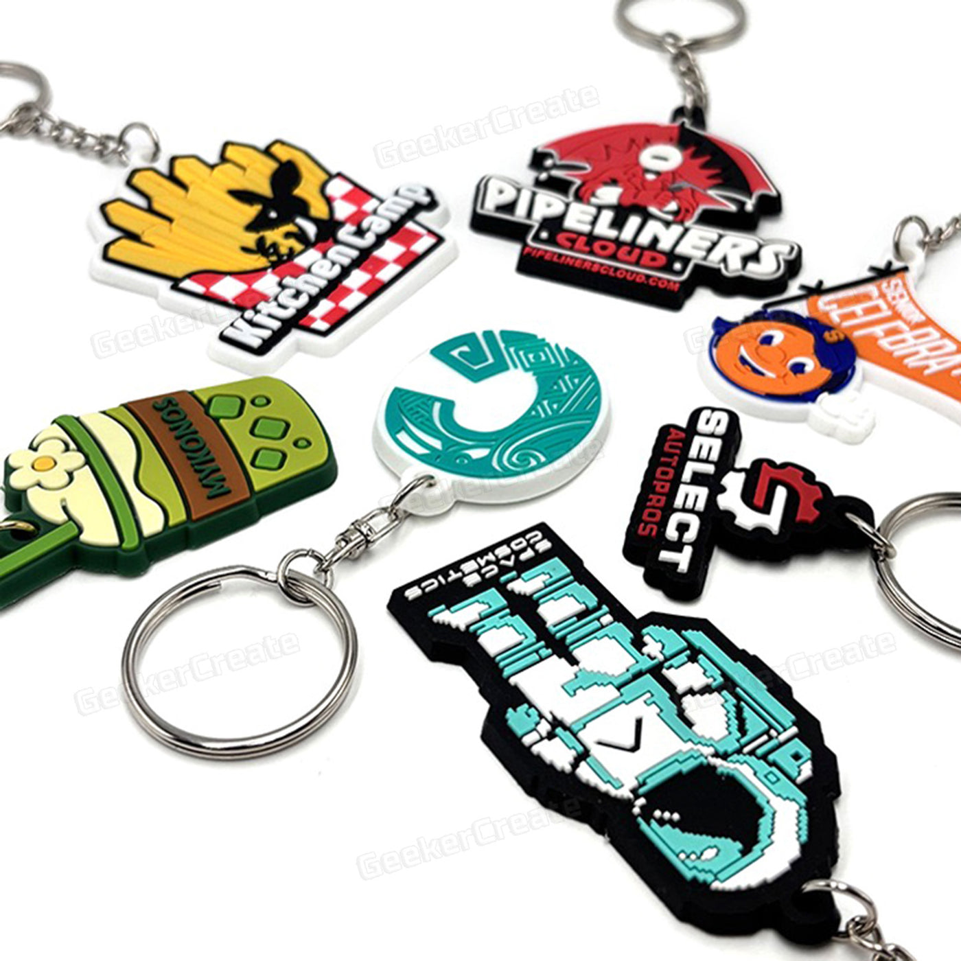 Custom Logo Rubber Keychain 2D Promotional PVC Keyring for Giveaways ...